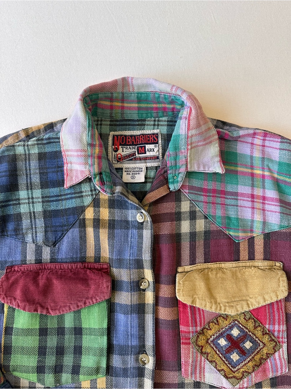 Vintage Patchwork Button Down - Picture 2 of 5